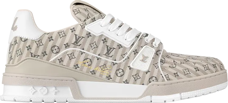 

Кроссовки Louis Vuitton Trainer Low 'Striped Mini Monogram - Beige', кремовый, Бежевый, Кроссовки Louis Vuitton Trainer Low 'Striped Mini Monogram - Beige', кремовый