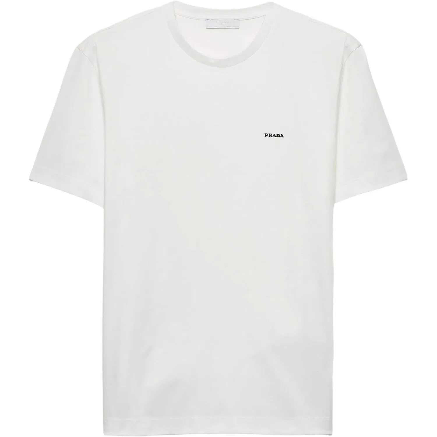 Футболка с вышитым логотипом PRADA, White