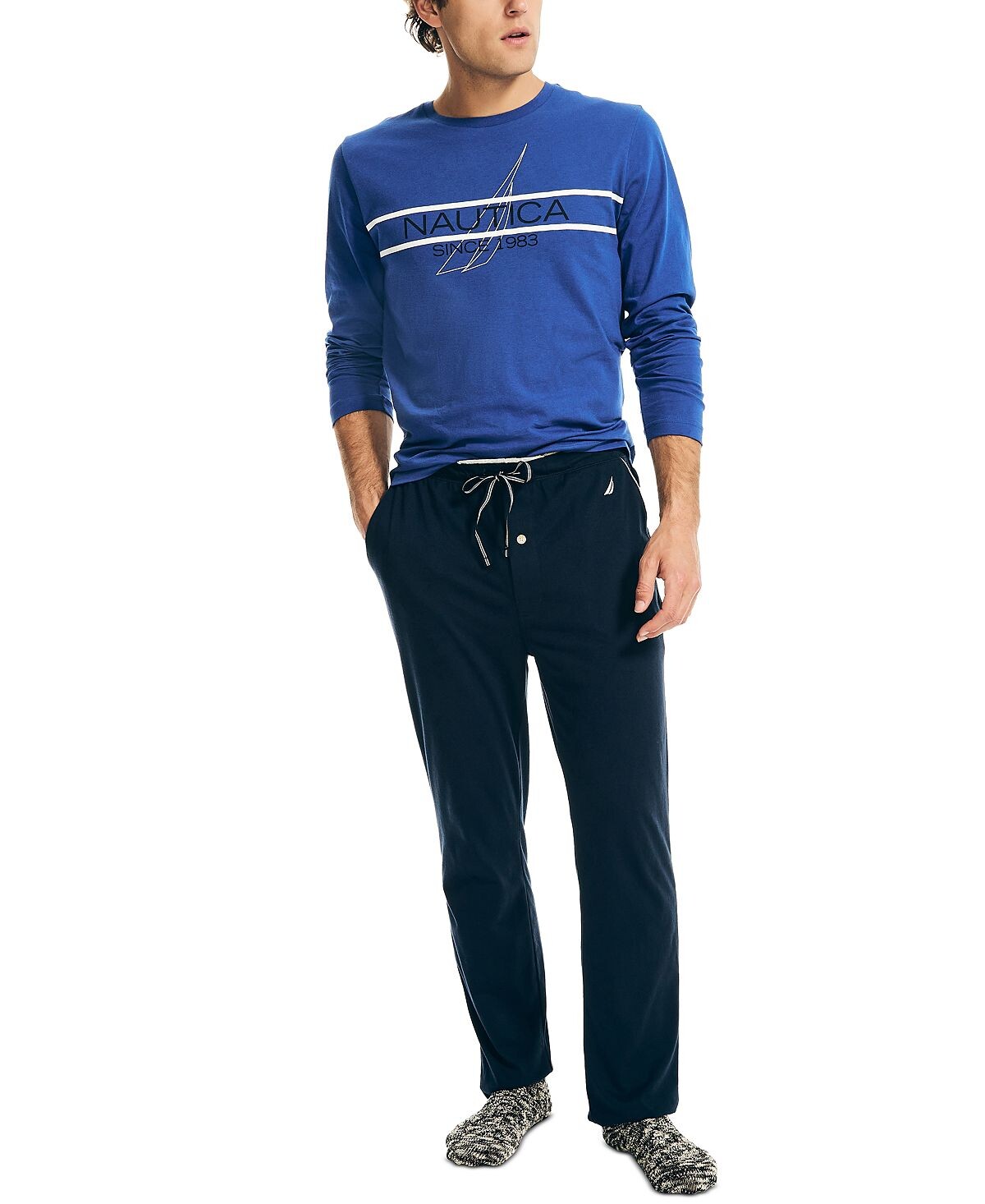 

Вязаные пижамные штаны Nautica, синий