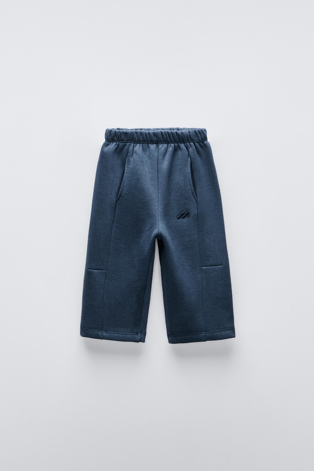 

Вышитые брюки ZARA, темно-синий