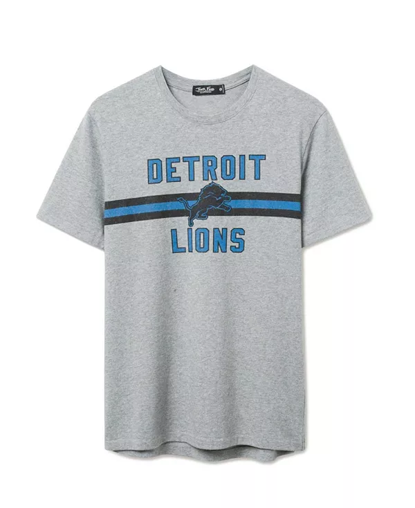 

Футболка унисекс с изображением игрока линии нападения команды NFL Detroit Lions Junk Food Clothing, серый