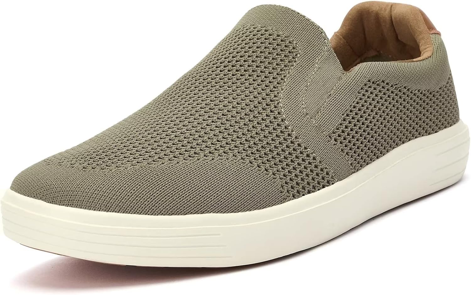 

Мужские кроссовки TIOSEBON с амортизирующей пенной стелькой, сетчатые, поддержка свода стопы, удобные, слипоны, зеленый/хаки