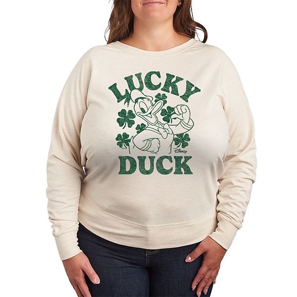 

Футболка с длинным рукавом Donald Duck Plus Size Lucky Duck French Terry Disney