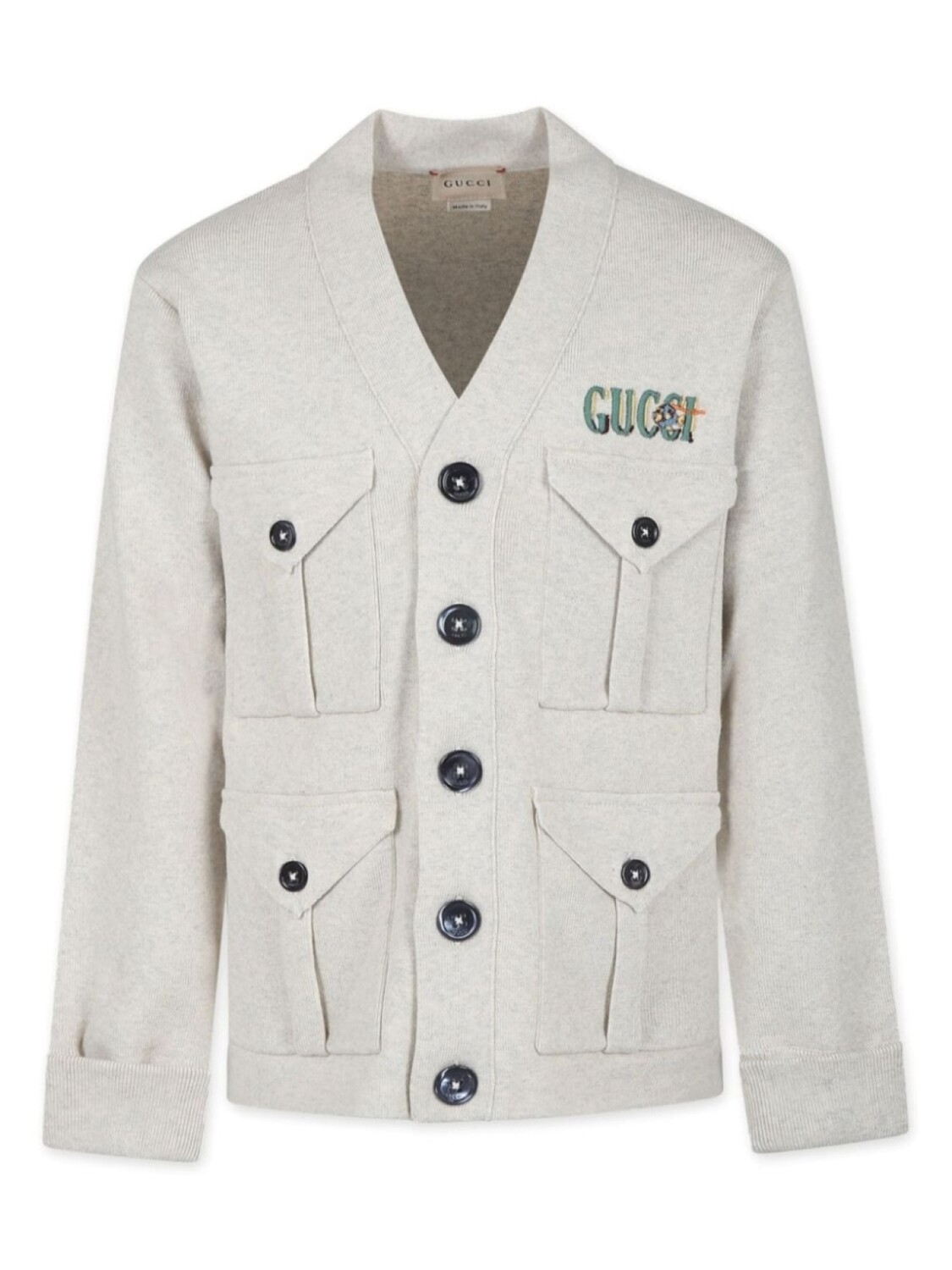 

Gucci Kids куртка с логотипом, выполненная в технике интарсия, нейтральный цвет