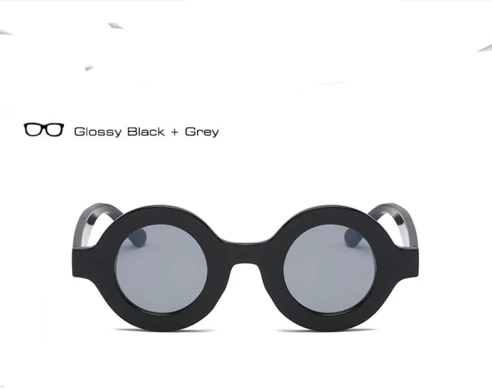 

Популярные ретро-солнцезащитные очки маленького круглого размера для женщин в оправе с буквами, модные оправы с защитой от синего света TYUVIVO, White Pink