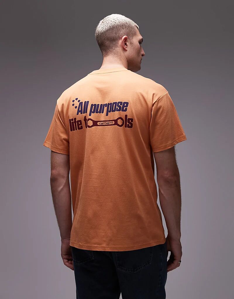 

Футболка свободного кроя Carhartt WIP all tools оранжевого цвета