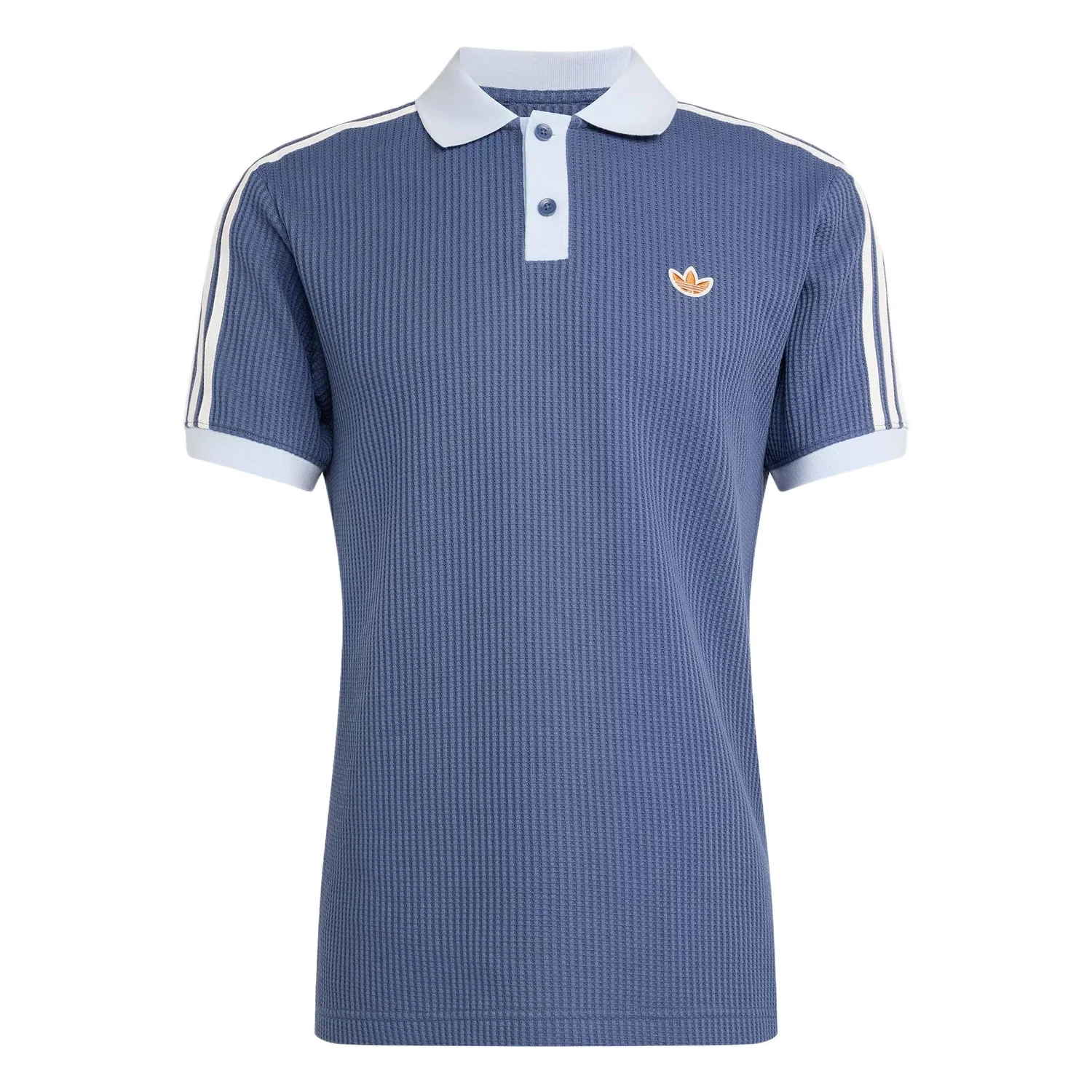 Поло вафельной вязки мужское Adidas Originals, Soft Ink Blue