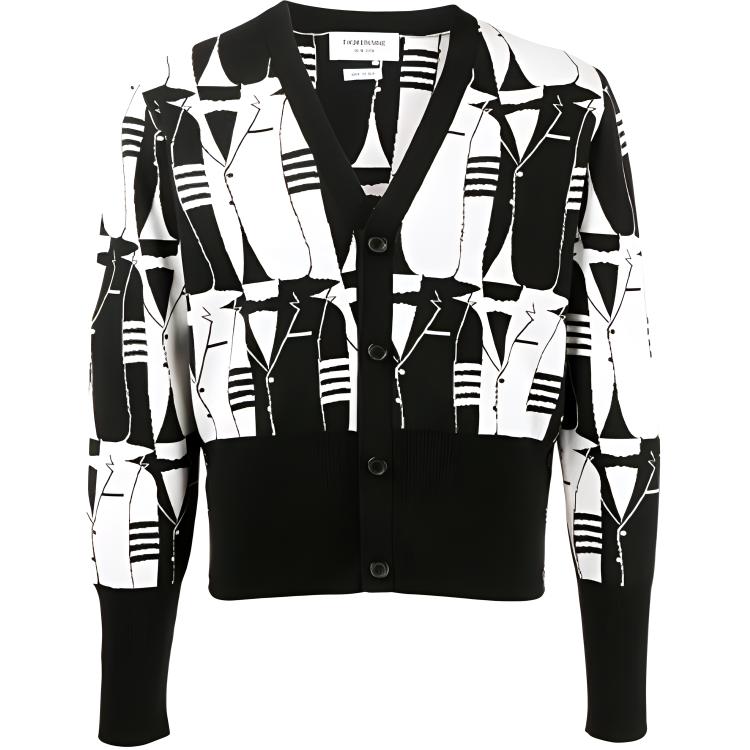 

Футболка мужская черная FW21 THOM BROWNE