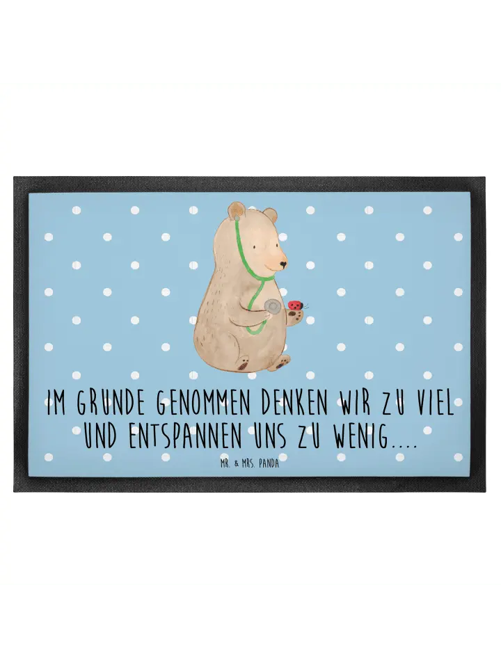 

Коврик Mr & Mrs Panda Bär Arzt, цвет blau pastell