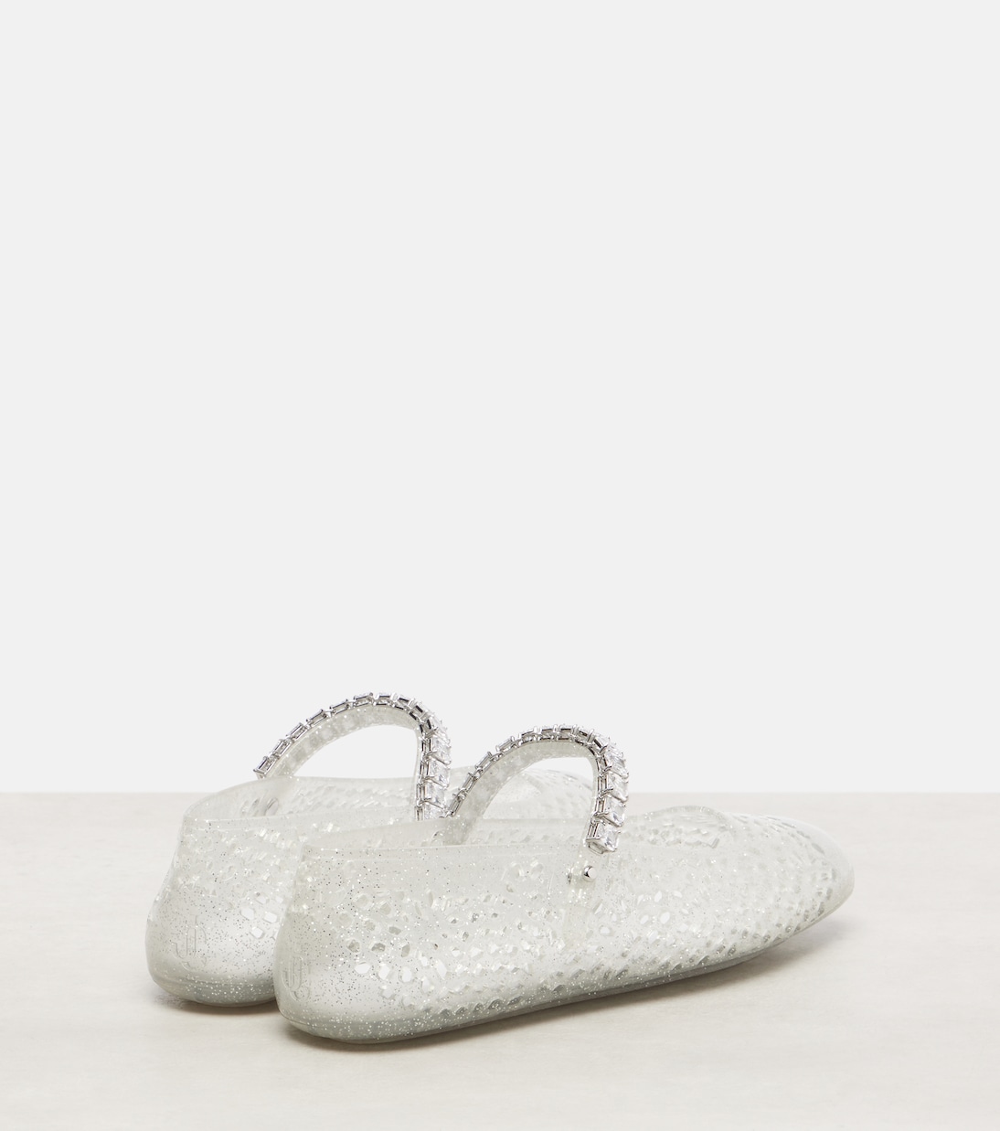 Балетки Mary Jane из искусственной кожи с желейными украшениями Jimmy Choo, Clear/Silv — фото 2