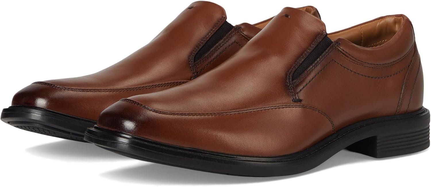 

Мужские лоферы Nunn Bush Stark с кожаным верхом, мокойной носочной частью, без шнурков, для повседневного и делового стиля, Cognac