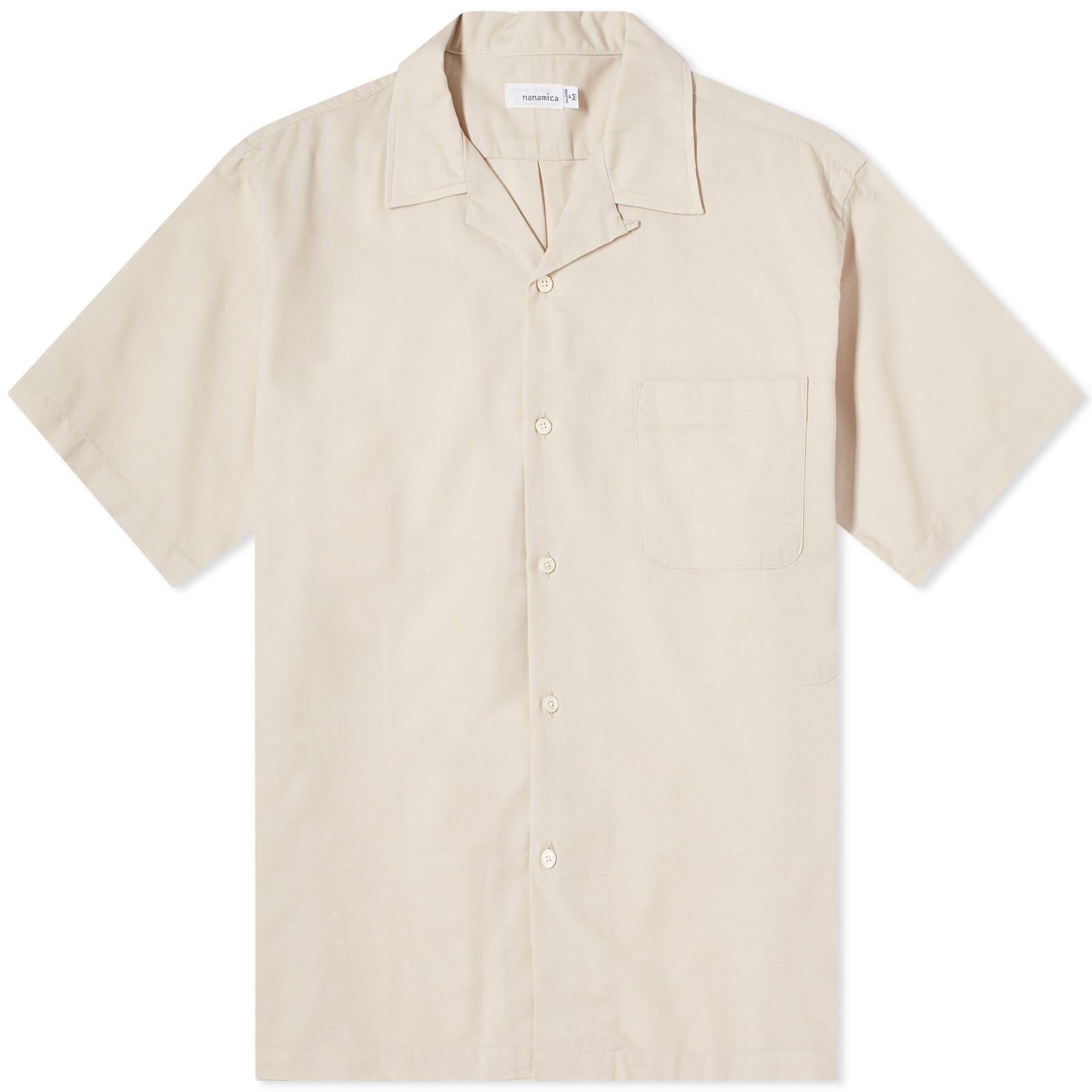 

Рубашка с коротким рукавом Nanamica Short Sleeve Open Collar Panama Shirt, цвет Natural