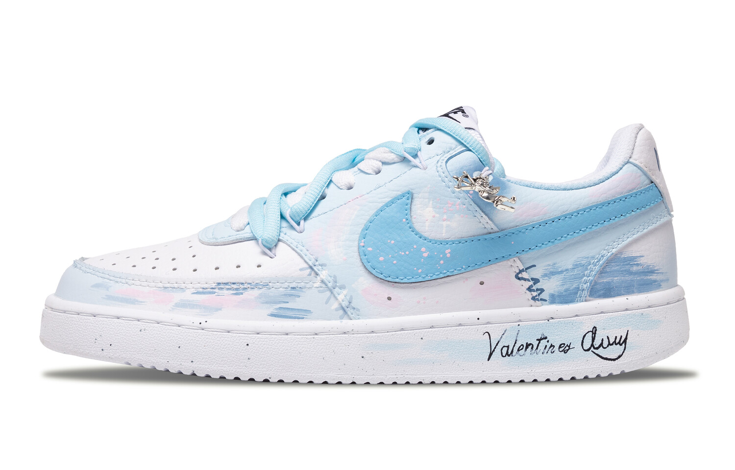 

Кроссовки Nike Court Vision 1 Skateboarding Shoes Women's Low-top Pink/blue, розовый