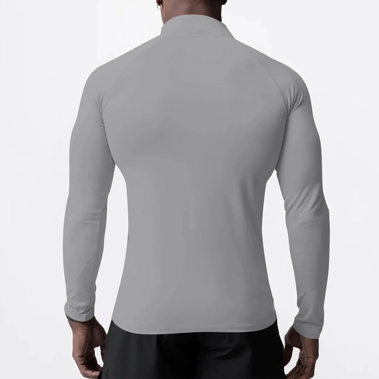 Мужская футболка 1/4 Zip Long Sleeve Slim Fit Stretch — фото 4