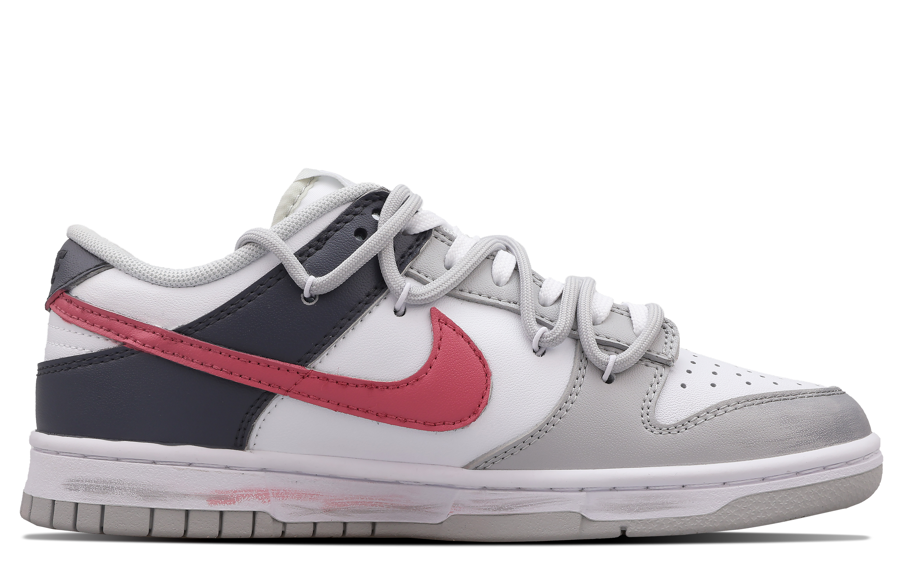 

Кроссовки Nike Dunk Skateboarding Shoes Men Low-top Gray, черный/розовый