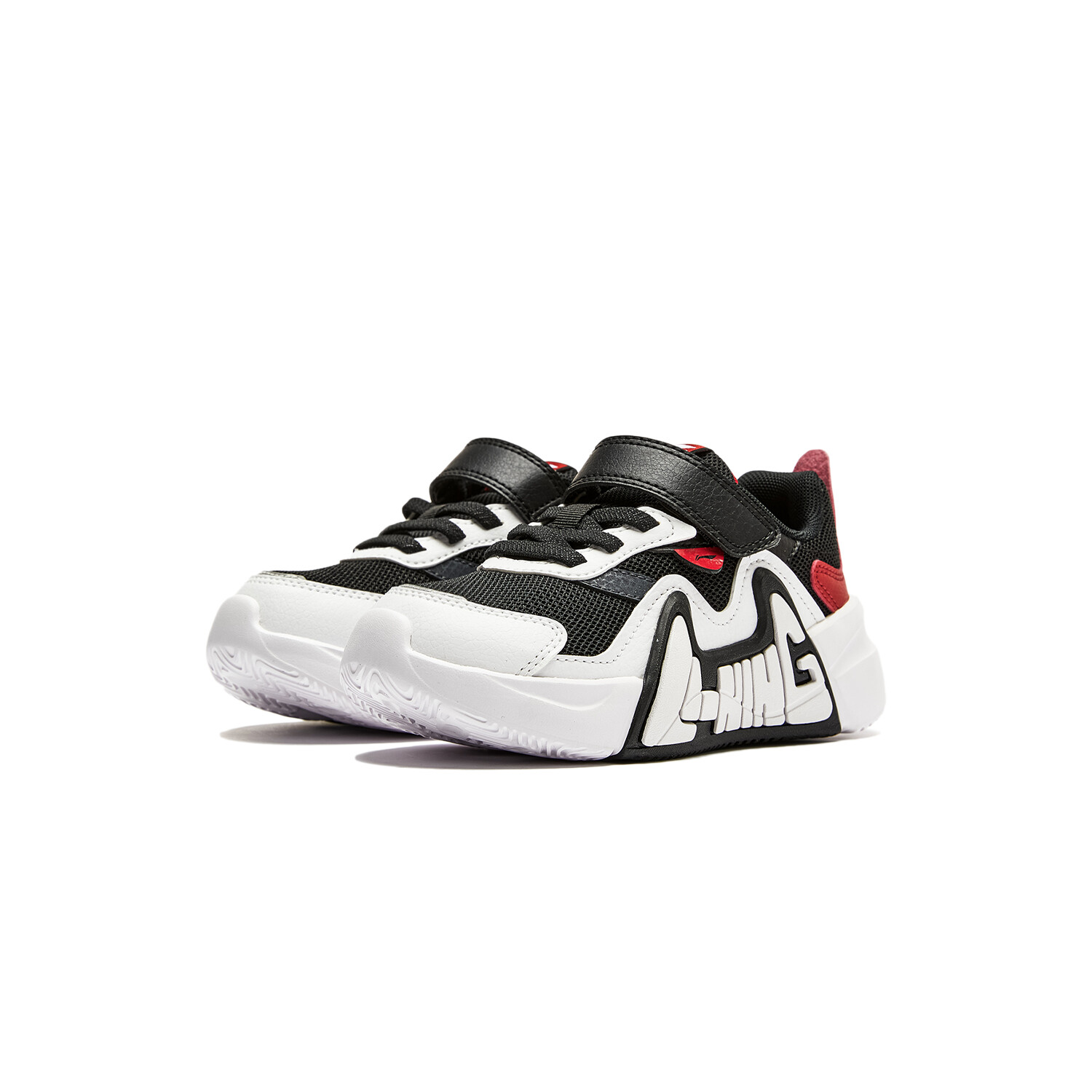 Кроссовки LINING YOUNG Sports Life Collection Kids Lifestyle Shoes Kids Low-top Black/White/Red, черный/белый/красный — фото 4