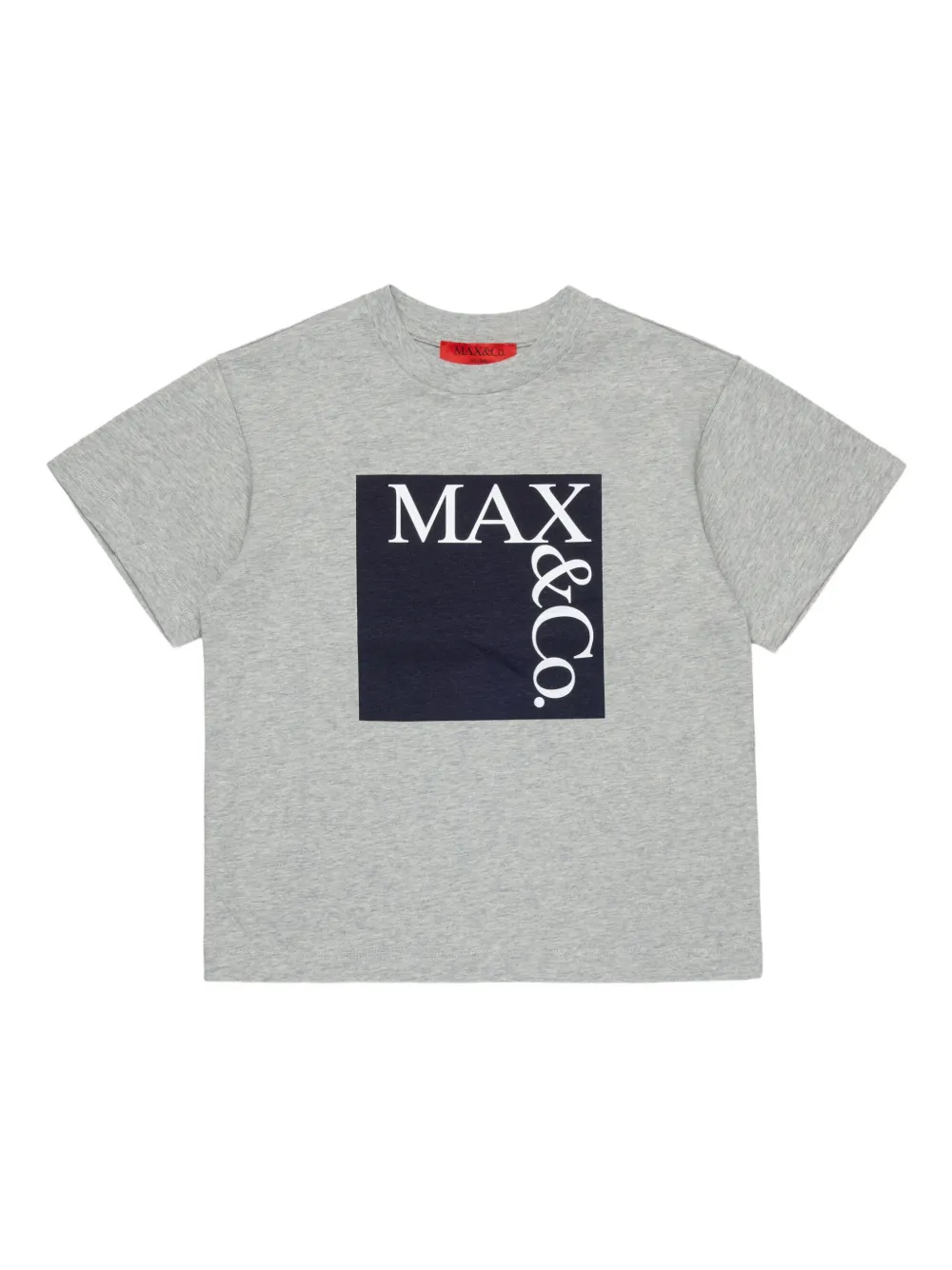 

Футболка с логотипом MAX&Co. Kids, серый