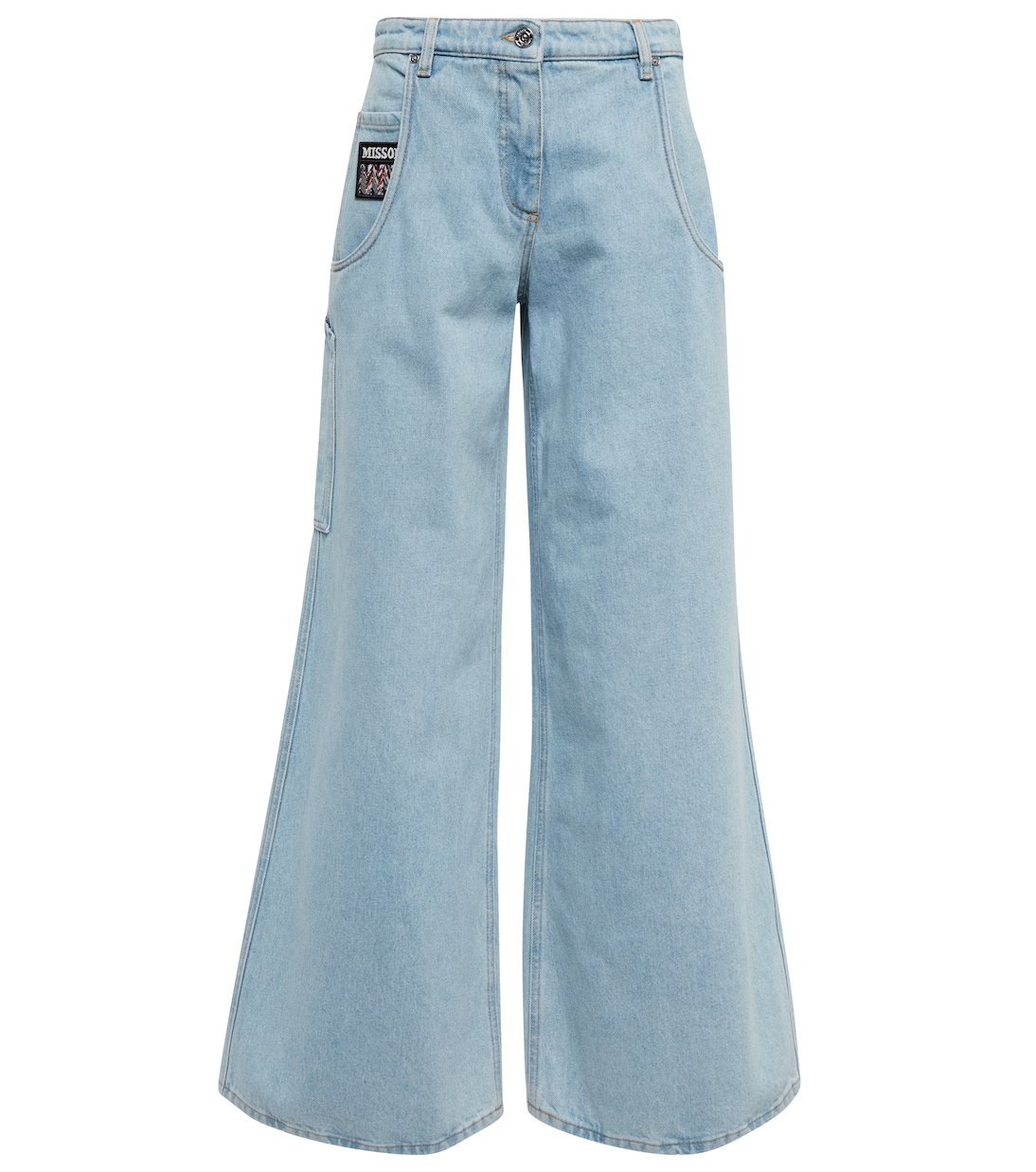 

Джинсы с высокой посадкой и широкими штанинами Missoni, Light Denim