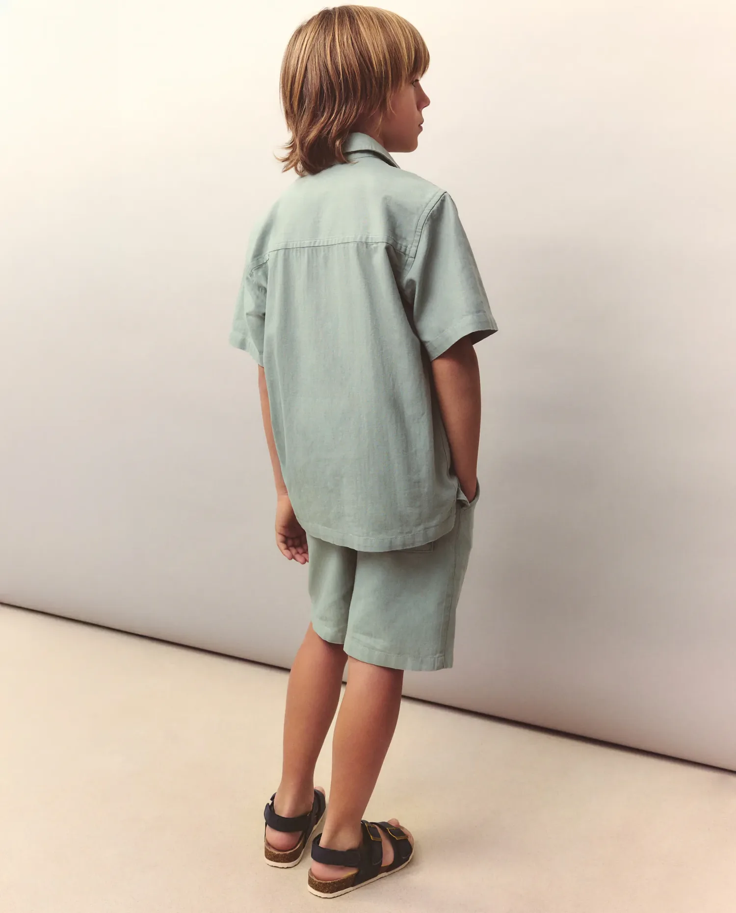 Рубашка для мальчика с коротким рукавом Kids El Corte Inglés, зеленый — фото 3