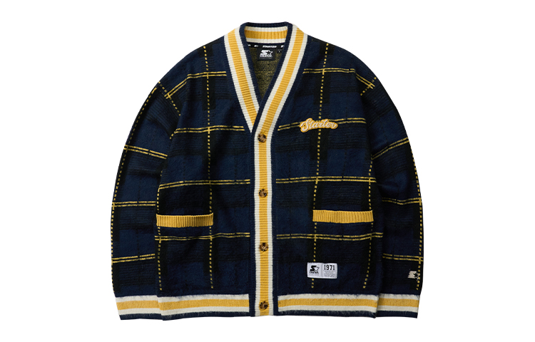 

Свитер унисекс с V-образным вырезом, кардиган средней жесткости Starter, темно-синий