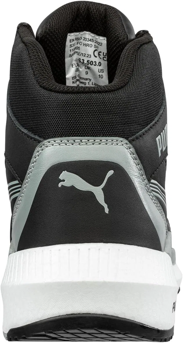 Мужские защитные кроссовки PUMA Zoom MID S3S ESD, защитный носок, противоскользящая подошва, легкие, Black — фото 4