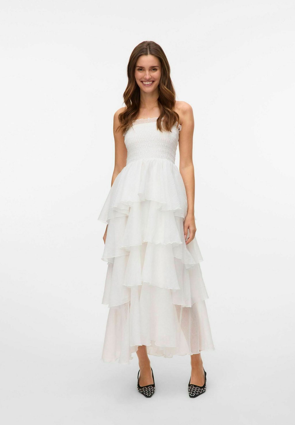 

Платье VMDELILAH SMOCK RUFFLE Vero Moda, белый