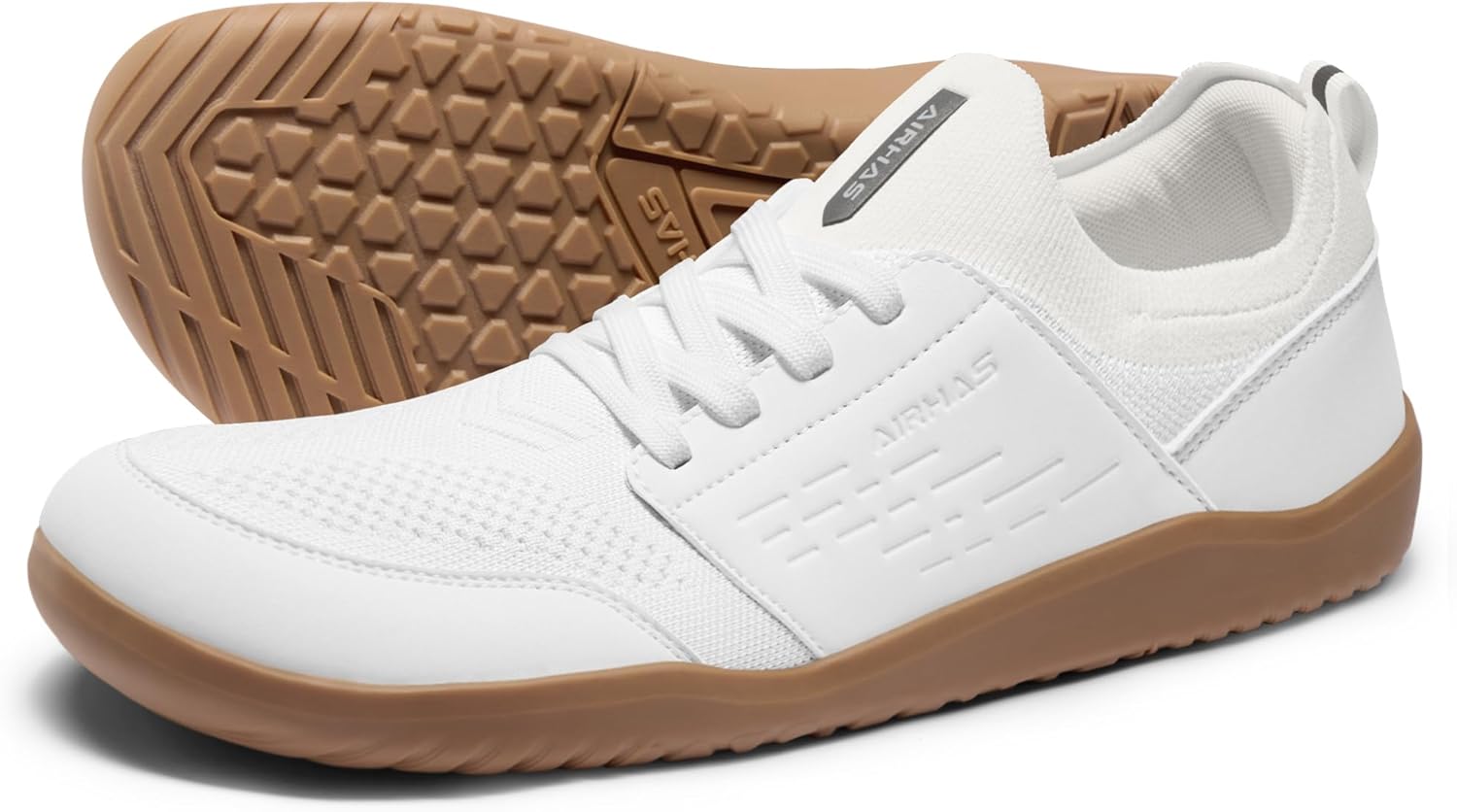 

Мужские босоножки с широкой носковой частью для тренировок в зале, кроссовки для мужчин с нулевым уклоном для кросс-тренинга Airhas, белый