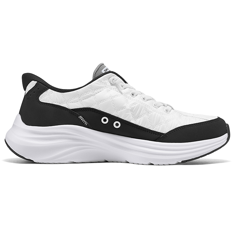 Skechers CONTOUR FOAM Износостойкие и легкие повседневные кроссовки для мужчин, белые черные — фото 4