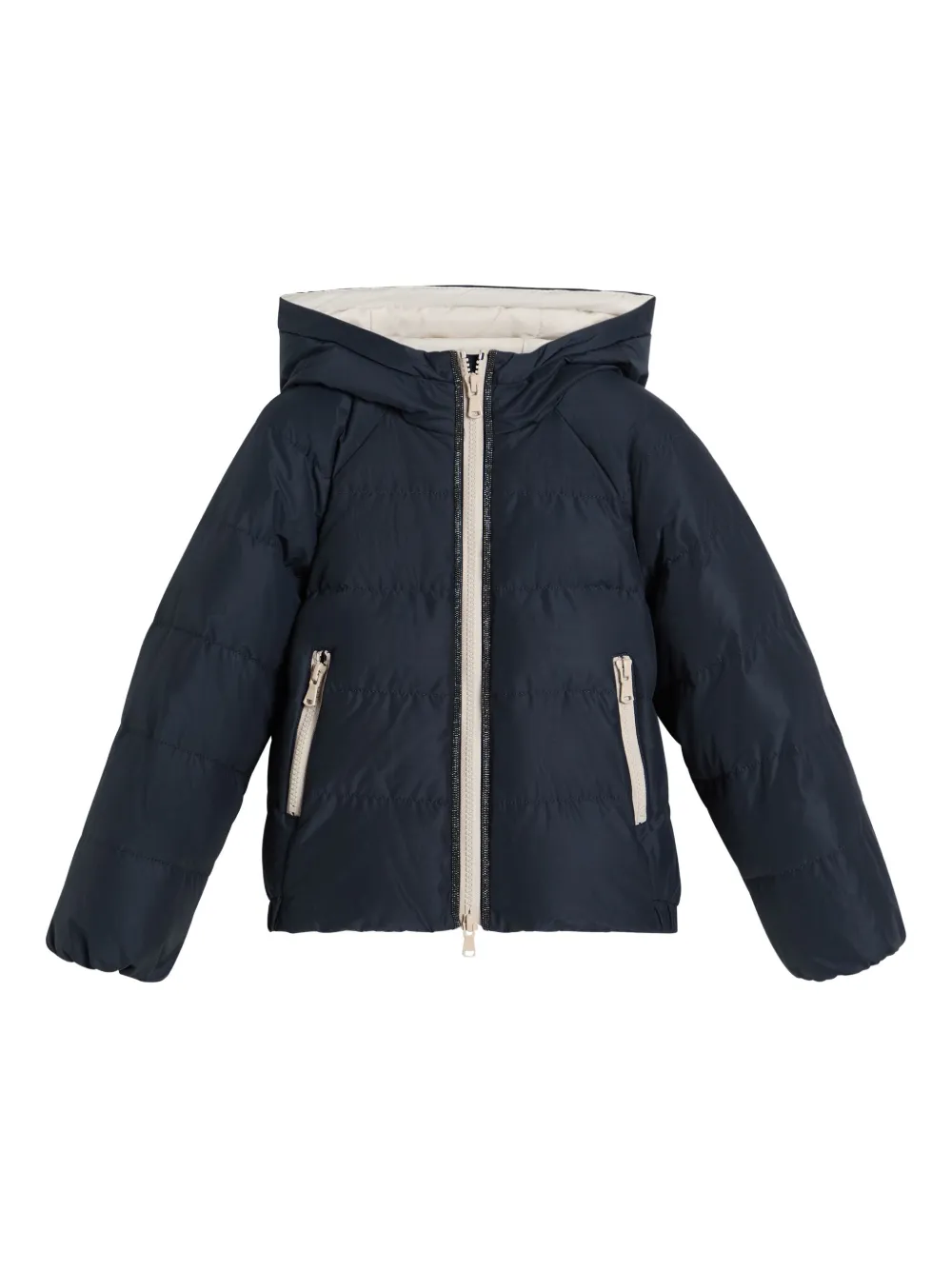

Непромокаемый пуховик Brunello Cucinelli Kids, синий