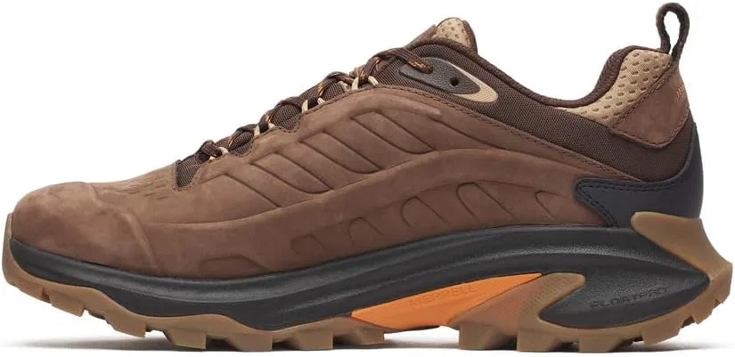 Мужские водонепроницаемые кожаные походные кроссовки Merrell Moab Speed 2, коричневый — фото 3
