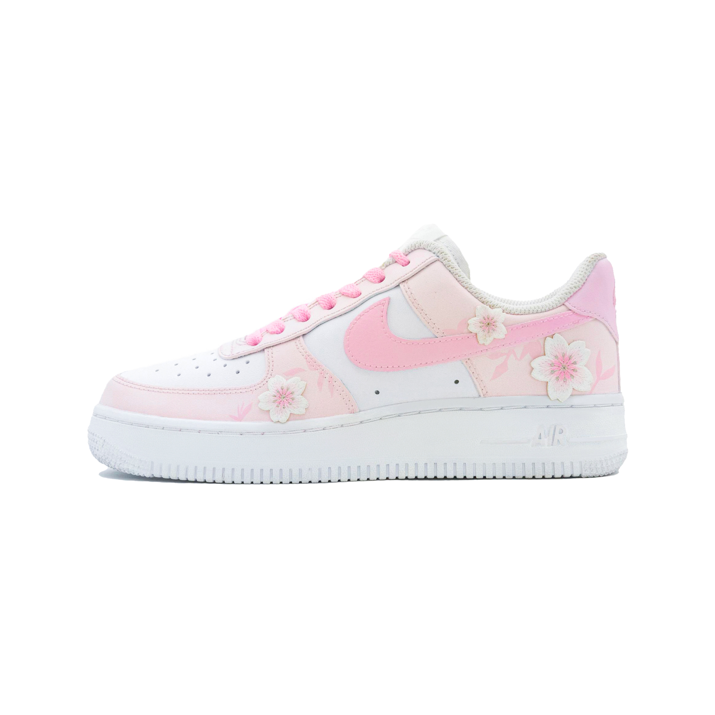 

Nike Кроссовки для скейтбординга Air Force 1 Cherry Blossom Bubble Cow Leather Abrasion Resistant Low top Unisex розовые