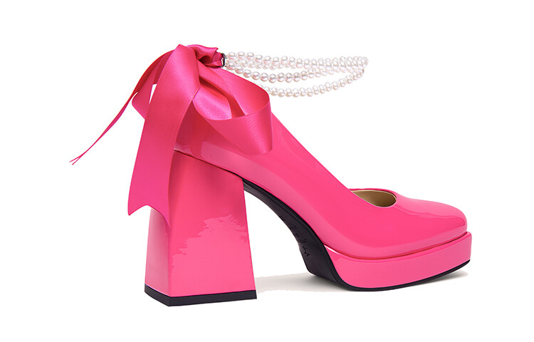 

Туфли женские на высоком каблуке Lily Wei, цвет Rose red [heel height 9cm]