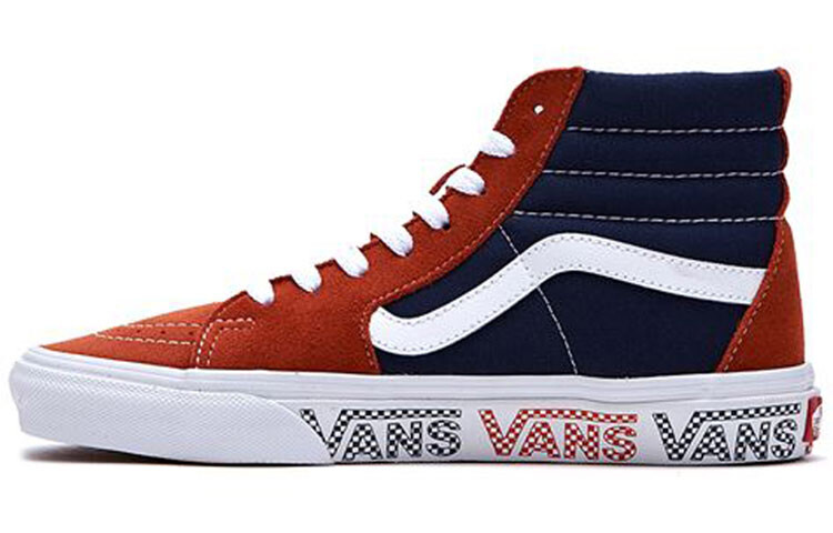 

Кроссовки Vans Sk8-hi Orange Blue Splicing 'Black Brown', Черный, Кроссовки Vans Sk8-hi Orange Blue Splicing 'Black Brown'