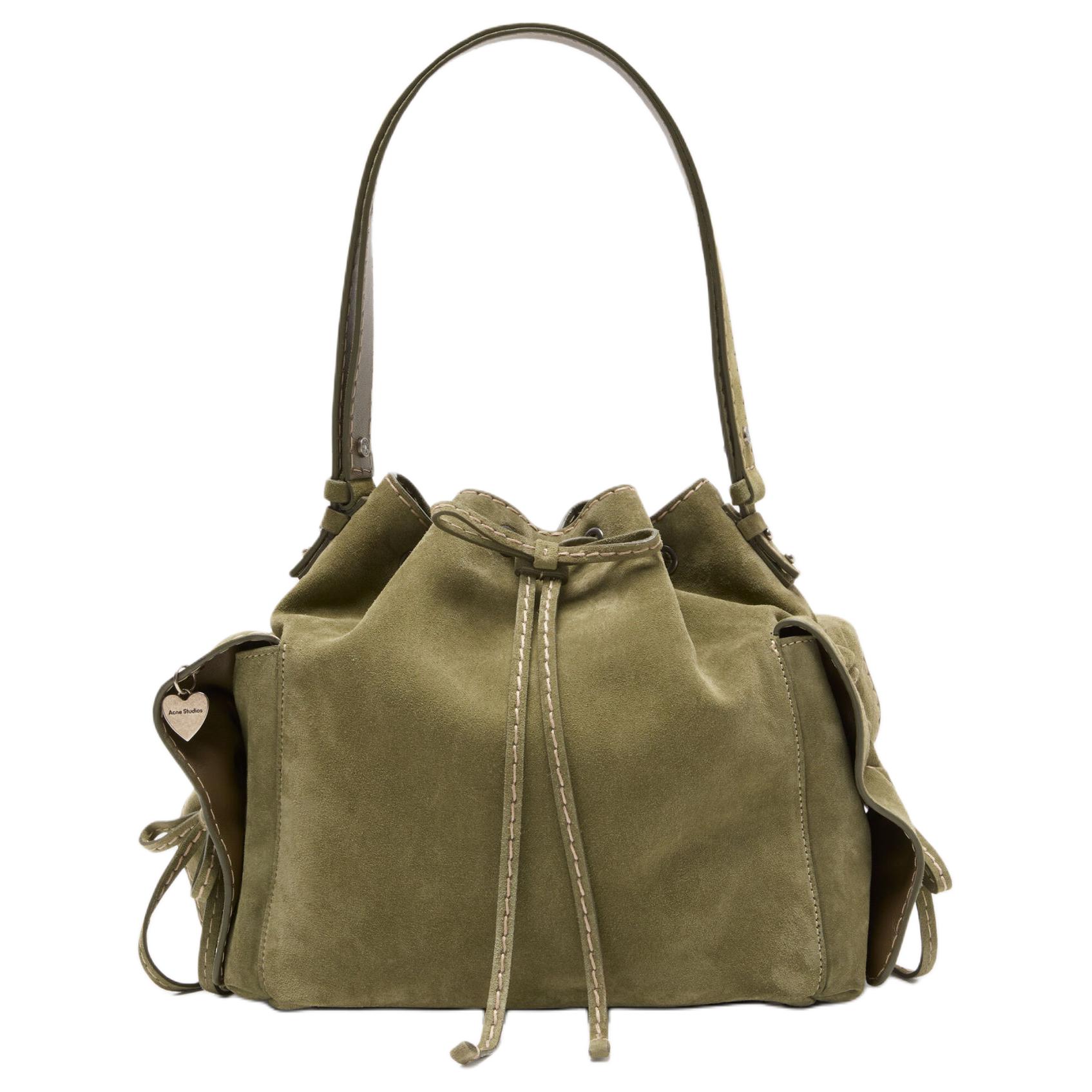 

Acne Studios Женская многокарманная сумка через плечо из коровьей кожи, зеленая