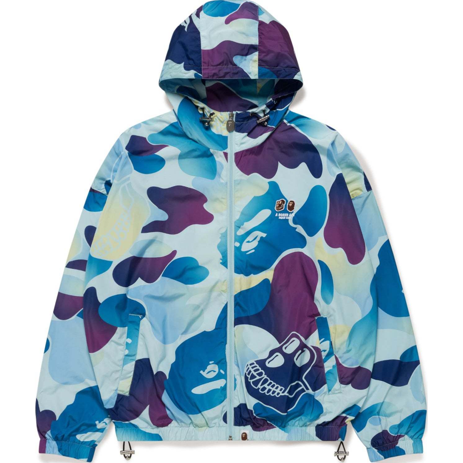 Куртка легкая Bape X Bored Ape Yacht Club A BATHING APE, синяя — фото 2