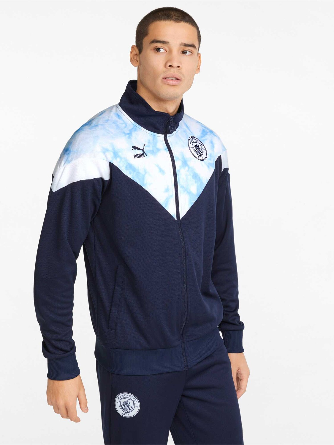 

Спортивный топ Puma MCFC Iconic MCS Mesh Track, синий