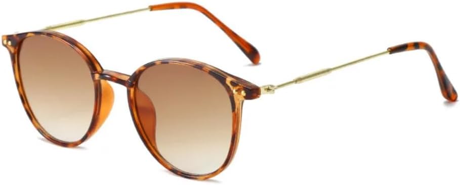 

Солнцезащитные очки с защитой UV400 | Леопардовый принт, круглая металлическая тонкая оправа | для женщин и мужчин, для занятий спортом на открытом воздухе и вождения DSVIGF, Leopard