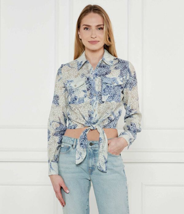 

Рубашка Аделаида Cropped fit Guess Jeans, синий
