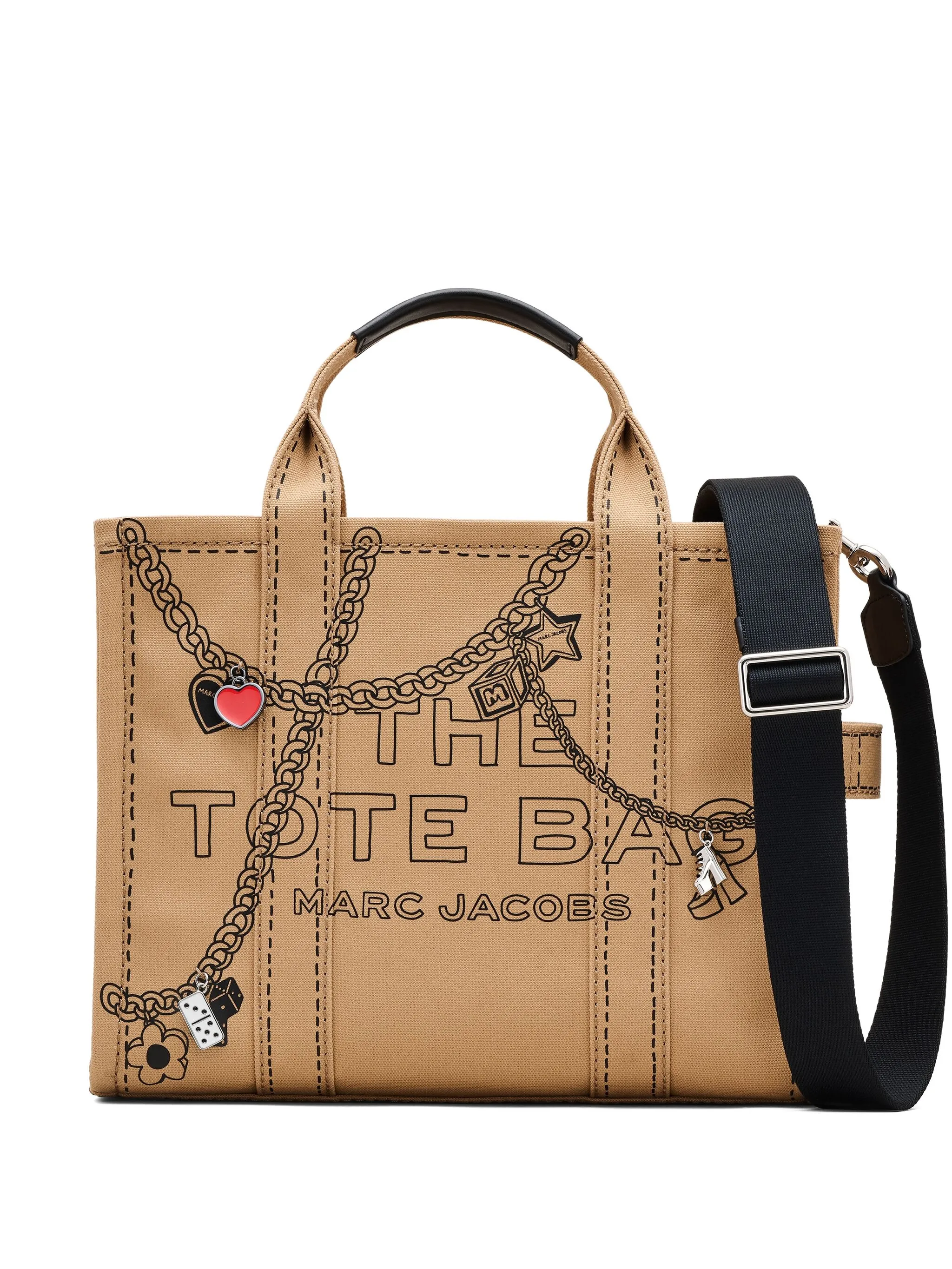 

Сумка The Trompe Loeil Charm Canvas Medium Tote Marc Jacobs, коричневый