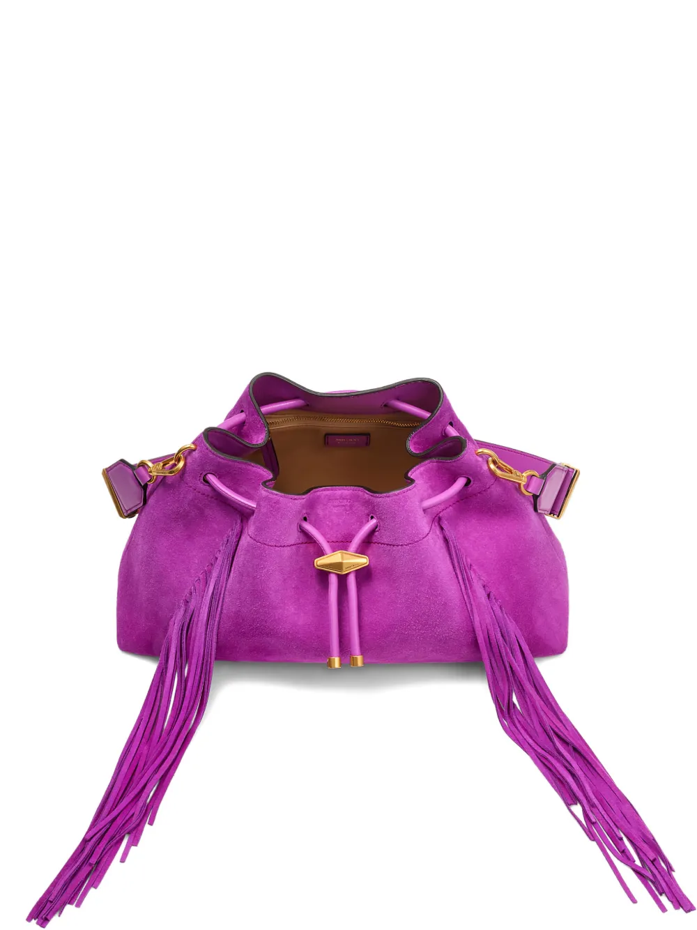 

Сумка на плечо Cinch M с плетеной ручкой и бахромой Jimmy Choo, фиолетовый