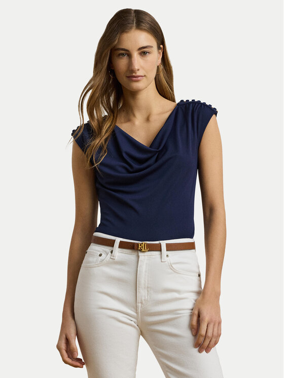

Блузка свободного кроя 200889317001 Lauren Ralph Lauren, синий