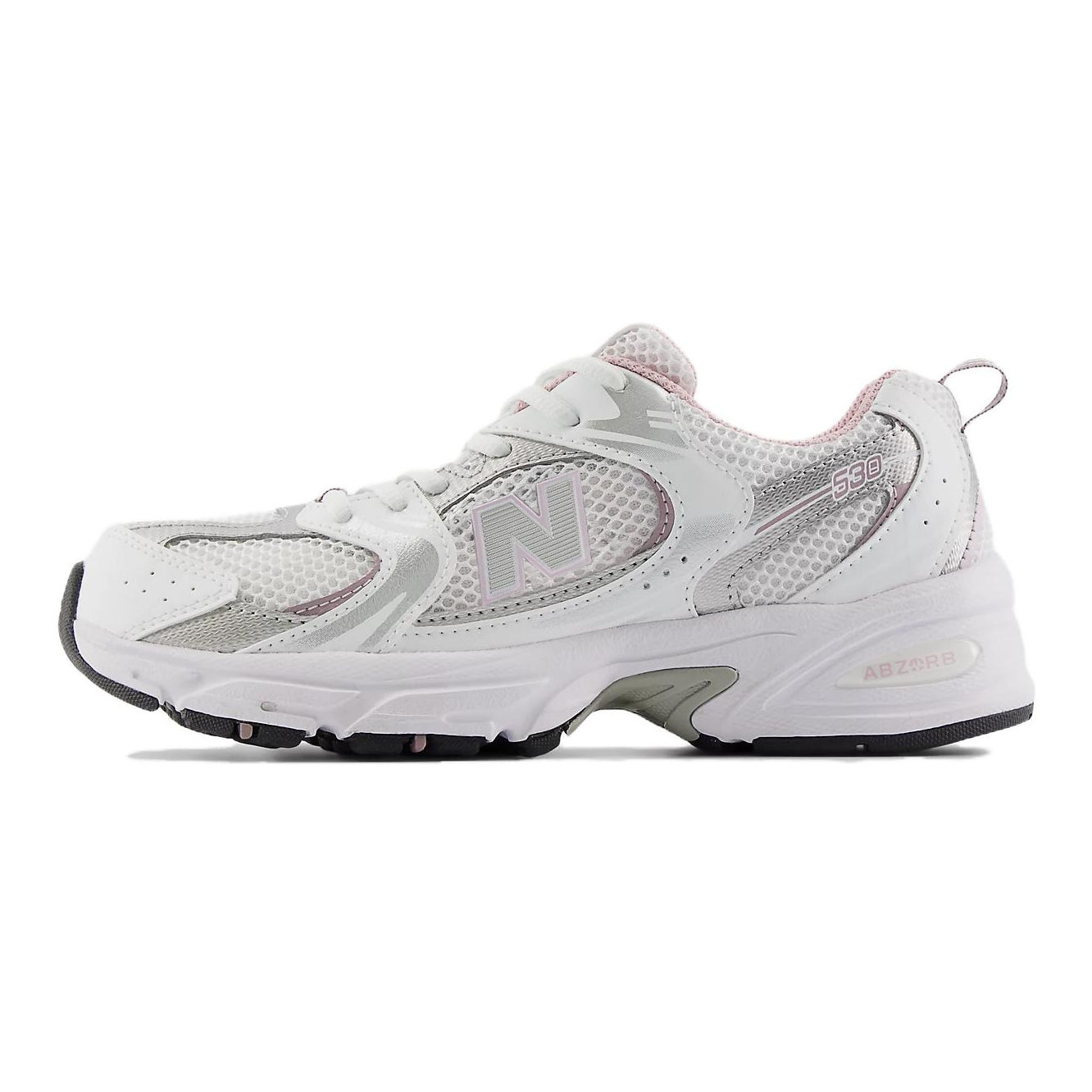 

New Balance Детские кроссовки NB 530 Low Top, белые, розовые