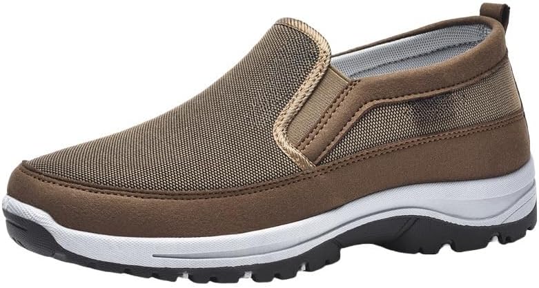 

Мужские кроссовки Комфортные плоские дышащие походные кроссовки Легкие походные и повседневные обувь для вождения Generic, коричневый