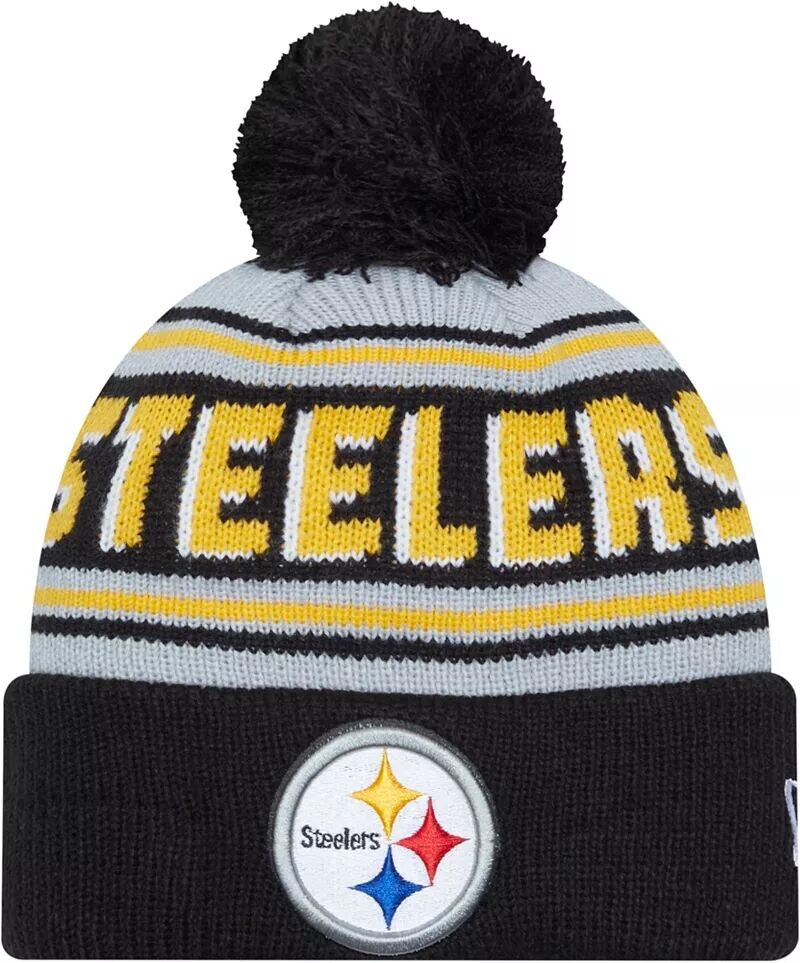 

Черная мужская вязаная шапка New Era Pittsburgh Steelers