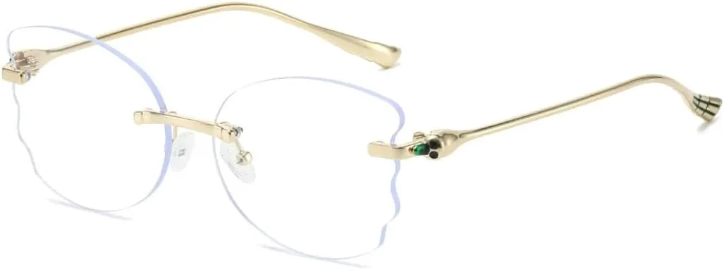 

Модные безрамочные очки в форме бабочки с огранкой "под бабочку", персонализированные декоративные металлические солнцезащитные очки TVTBBVV, Transparent