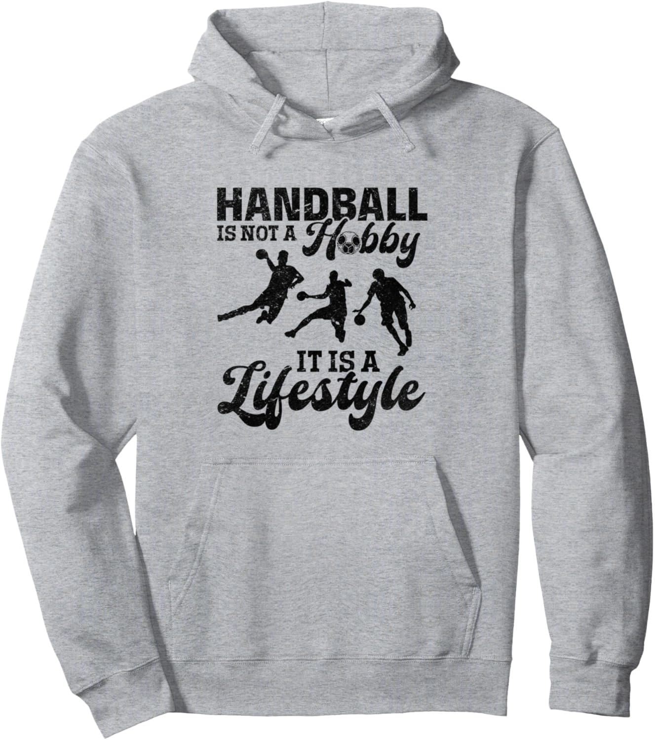 

Гандбол - это не хобби, это образ жизни - Толстовка с изображением гандболиста Handball Player Handball Game, серый