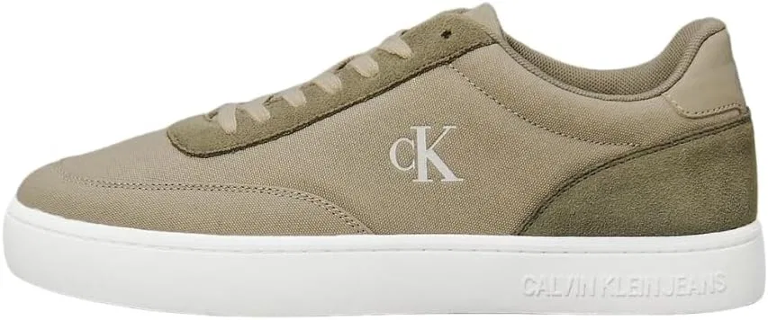 Кроссовки Calvin Klein Herren Cupsole Classic Canvas Low Top Calvin Klein Jeans, Green Weathered Teak Mermaid Eggshell
