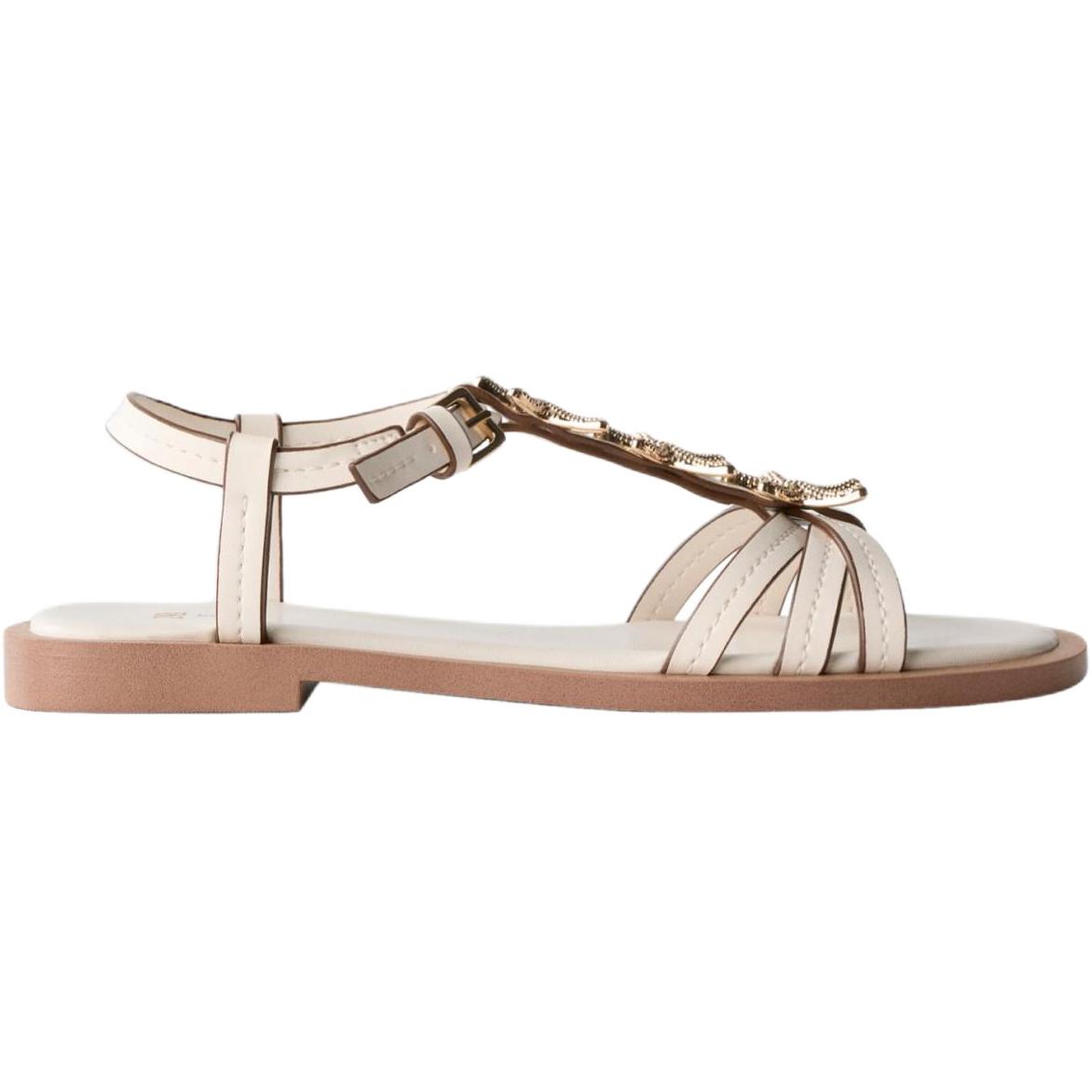 ZARA Скользостойкие износостойкие низкие детские сандалии light beige yellow kids' — фото 3