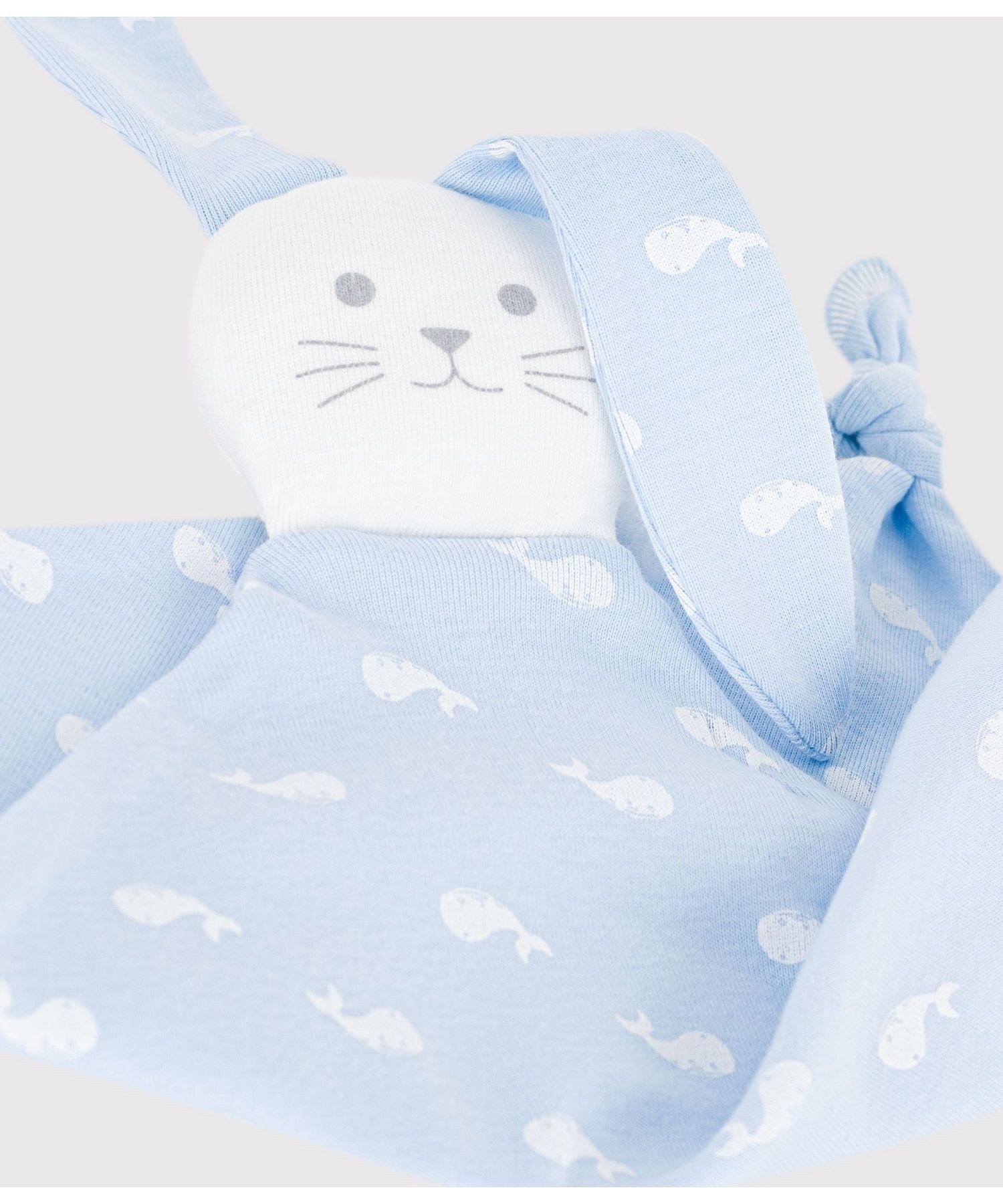Футболка с принтом кита Petit Bateau, Light blue/off-white — фото 3
