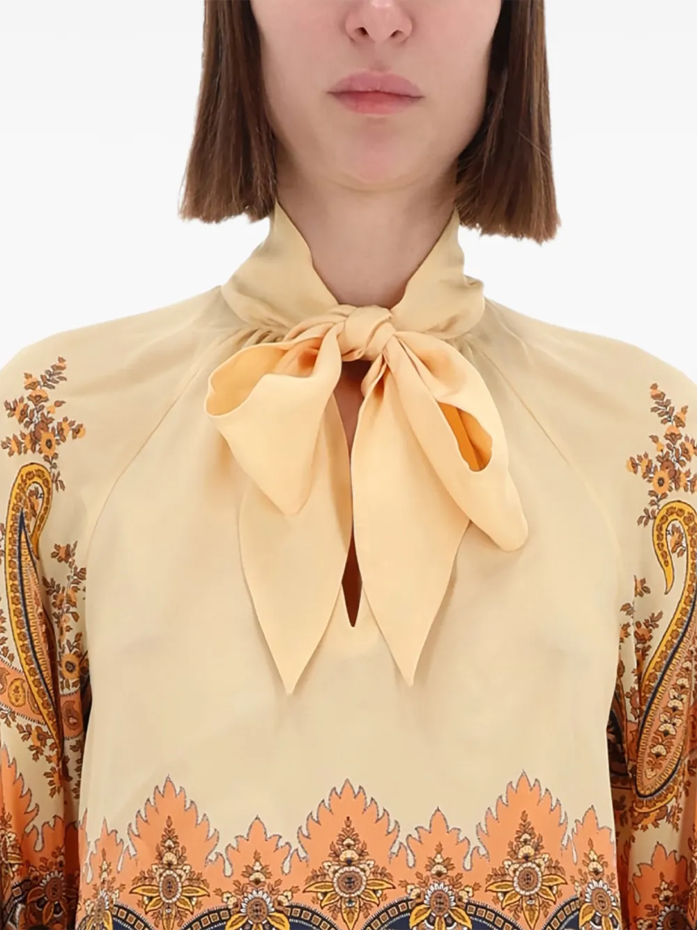 Блузка с узором пейсли Etro, нейтральный — фото 2